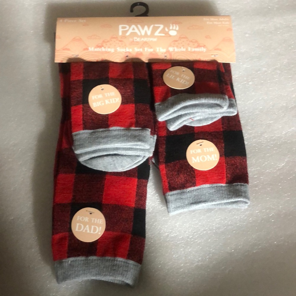 Pawz by Bearpaw - Matching Socks for the whole family-4 pcs